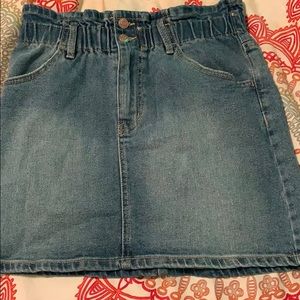 brand new cut blue jean skirt